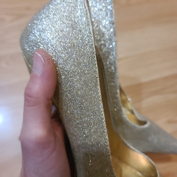 Diva Lounge 8 1/2 Golden sparkles High heel shoes - Picture 6 of 7